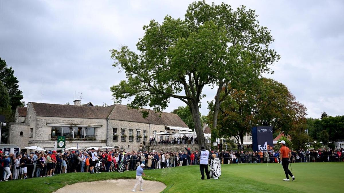 Golfers Marcus Armitage and Min Woo Lee